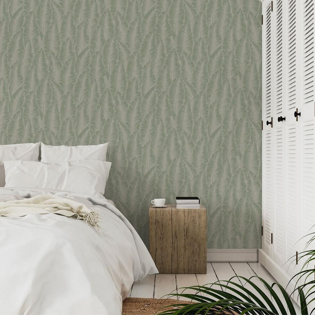 Grandeco Palmeira Leaf Wallpaper