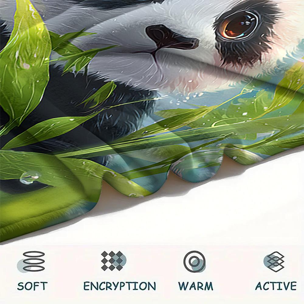 Фланелевое одеяло с принтом панды, Высококачественное, Комфортное для всех сезонов, Декор для дома, Тепло и уют, Идеально для рождественских подарков