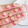 50 Pcs New Cute Cartoon Bright Faced Fruit Strawberry Resin Flat Back Scrapbook Diy Jewelry Manicure Decor Crafts A92