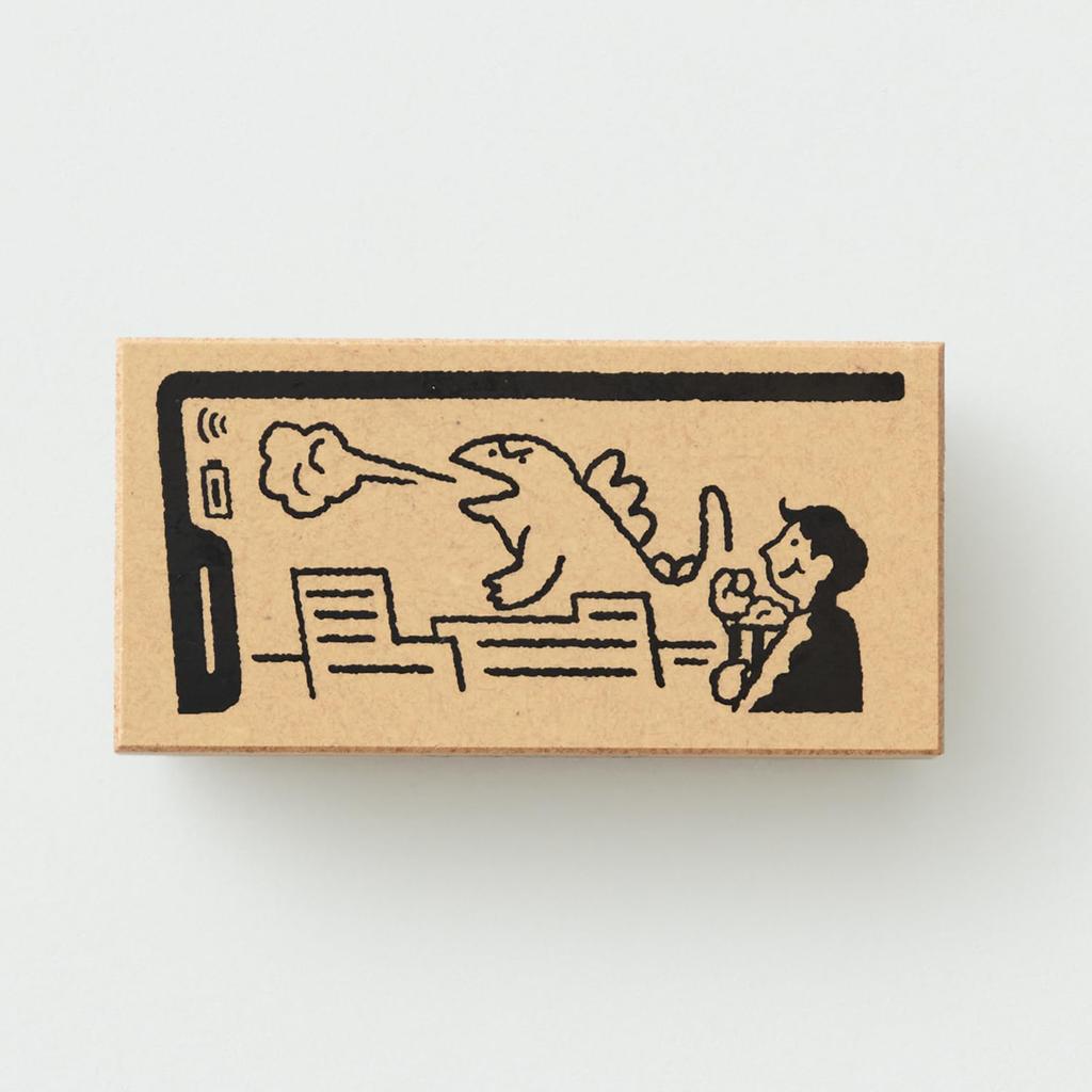 Sanbee Wooden Rubber Office Stamp, Stamp, Life, Smartphone, SKR-OL02