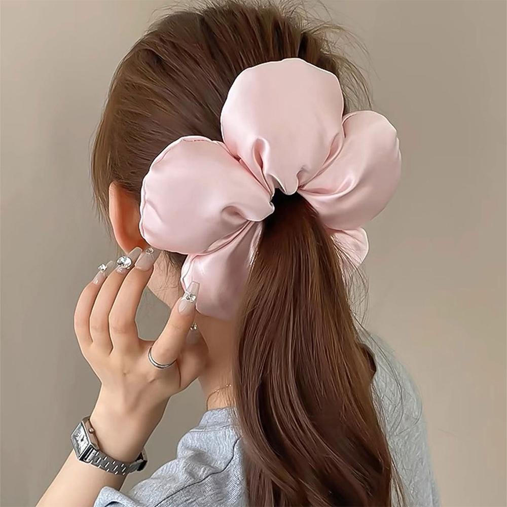 Губка Цветок Сатиновые Резинки для Волос Большие Резинки для Волос Очаровательные Держатели для Хвоста для Женщин