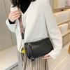 Textured Leather Saddle Bag Women's New Fashion Versatile First Layer Cowhide Shoulder Messenger Bag Pillow Bag