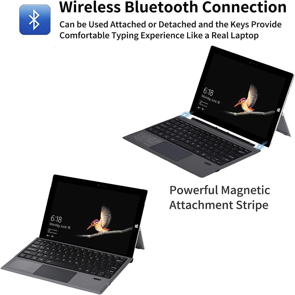 Wireless Bluetooth Keyboard Magnetic Type Cover Trackpad for Microsoft Surface