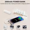 Милый Мини Ручной Вентилятор USB Аварийный Power Bank Настольный Офисный Бесшумный Складной Ручной Вентилятор с Power Bank 2000 мАч 3 Скорости