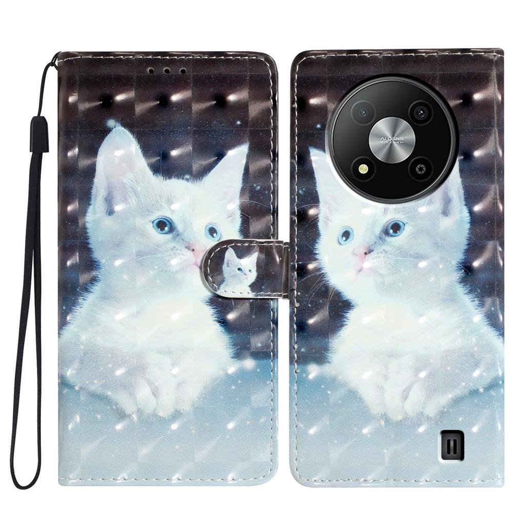 Чехол-кошелек из искусственной кожи с 3D-узором для ZTE Blade A52, ZTE Blade A73 5G, ZTE Blade A73 4G