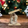 Рождественская статуэтка вертеп ясли Тонкое мастерство креативный шарм настольный