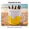 Inflatable Beer Cooler with Side Handle Portable Drinks Cooling Bin for Patios