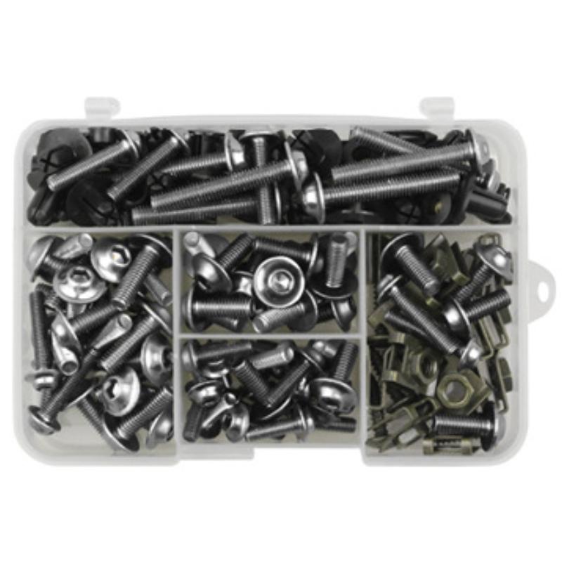 190 шт. Полный комплект болтов обтекателя для Kawasaki ZX6R ZX7R ZX9R ZX10R ZX12R ZX14R Versys 650 Ninja 650R 1000 Z750 Z1000