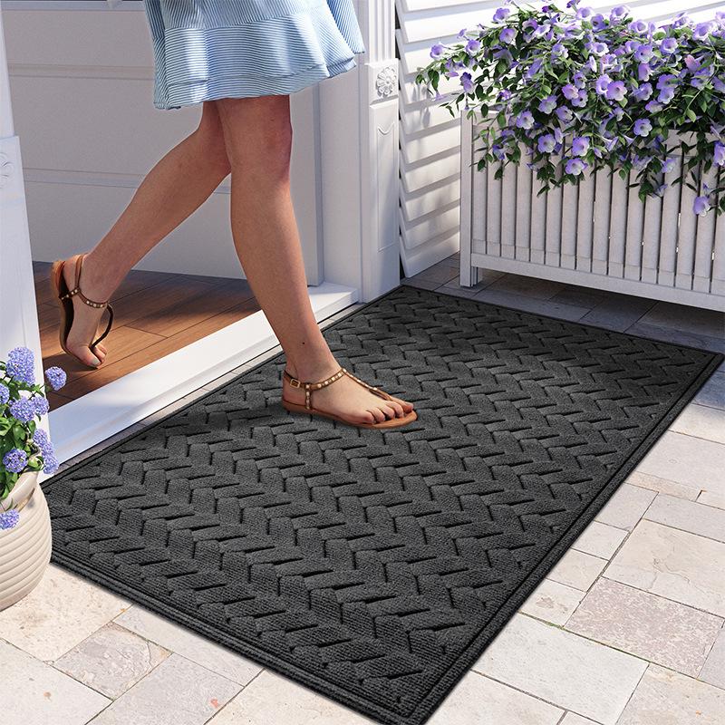 Commercial Rubber Non-slip Entry Carpet Floor Mat Door Mat Entry Mat Outdoor Hotel Polyester Nordic Wind Foot Mat