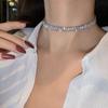 Korean Style Zircon Geometric Chain Necklace - Trendy Versatile Clavicle Accessory