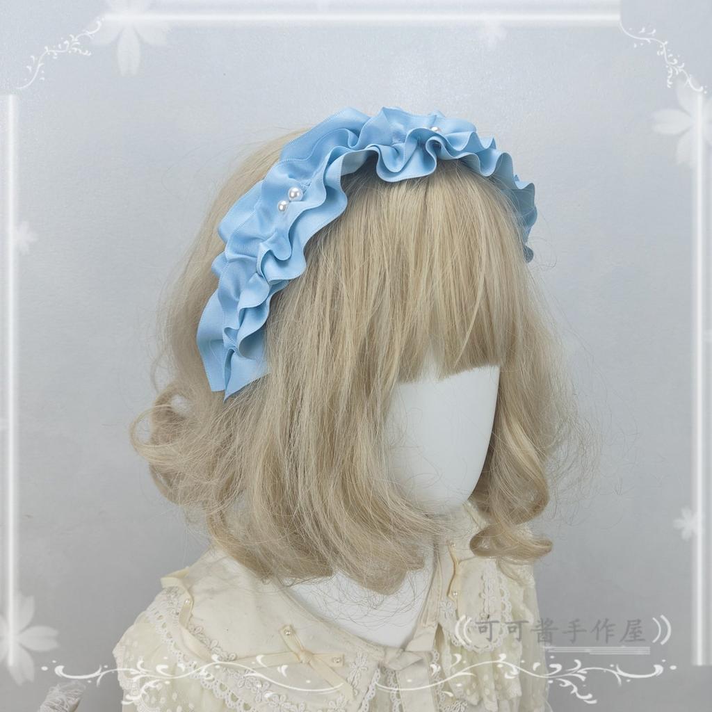 Handmade Doll Pearl Headband French Retro Headband Lolita Hair Accessories Headband