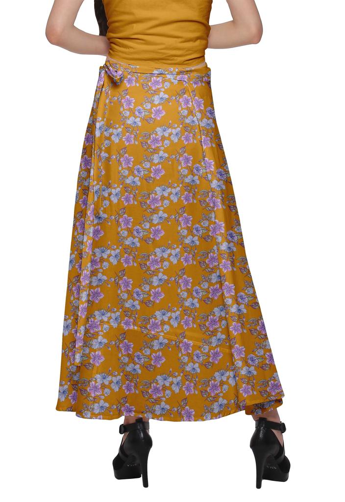 Moomaya Printed Maxi Skirt For Women Long Skirt For Girls Casual Wear