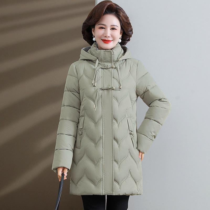 Модная облегающая куртка с капюшоном и хлопковой подкладкой для женщин, новая зимняя утепленная куртка средней и длинной длины с хлопковой подкладкой