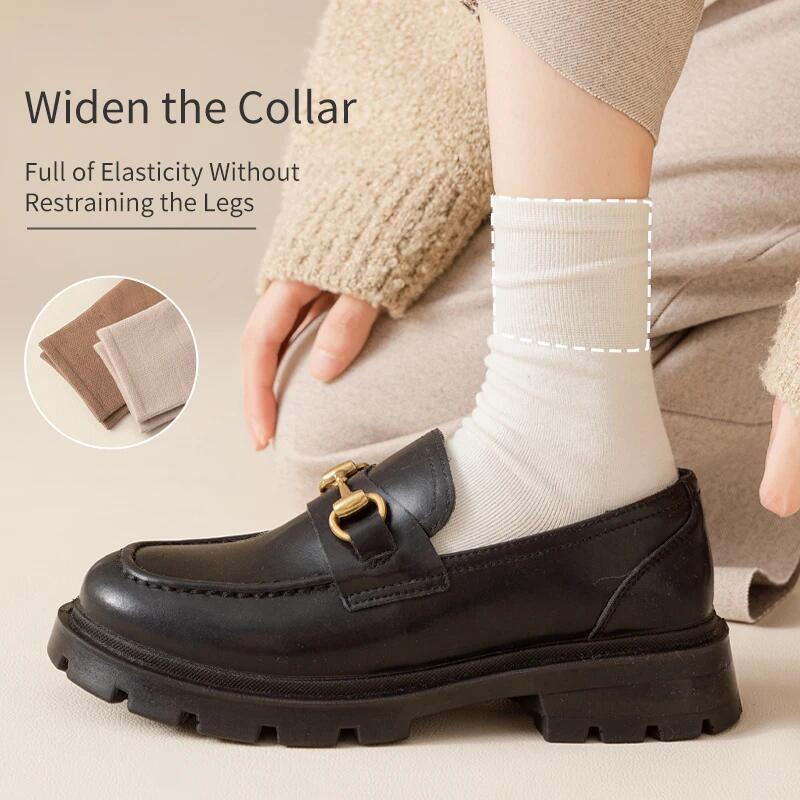 6 пар женских однотонных весенних или летних носков, простые и удобные носки средней длины, цвета хаки, градиентного цвета