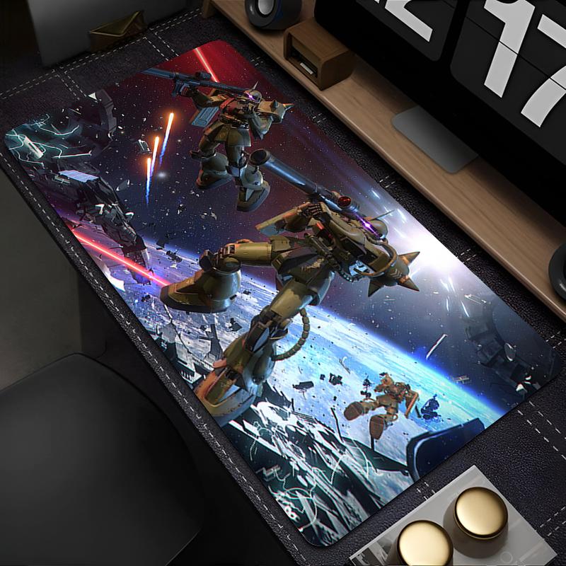 Mouse Pad Mechanical Warrior Ggundam Zzaku II Gaming Accessories xxl Computer Keyboard Pad Gamer Desk Mat alfombrilla Mousepad