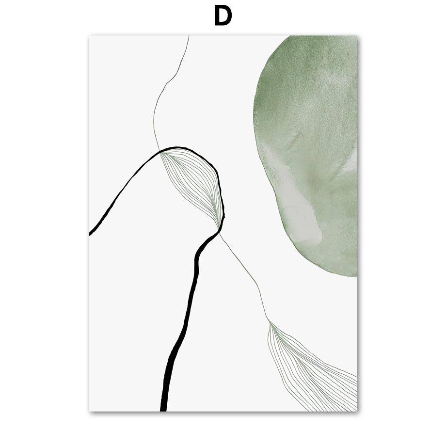 Арка, круглая линия, эвкалипт, зеленая геометрия, абстрактные постеры на скандинавскую тему и принты, художественная картина на холсте, настенные панно, декор для гостиной