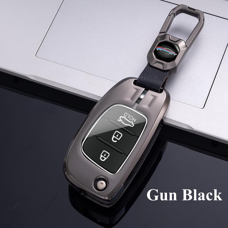 Металлический цинковый чехол для автомобильного ключа для Hyundai Tucson Sonata Santa Fe Elantra Accent Solaris Verna Ix25 Ix35 I20 I30 I40 Creta IX45 I10 I30 HB20 2022 2021