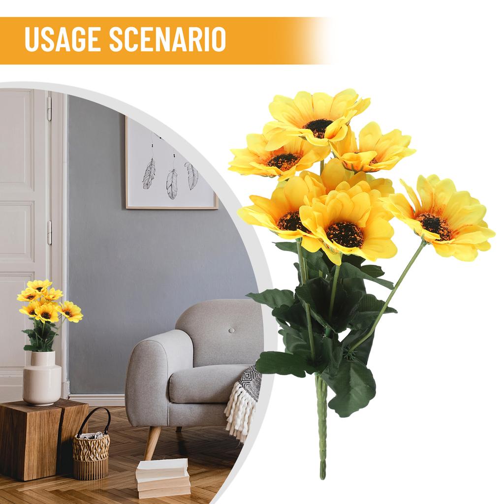 Artificial Sunflower Fake Flower Daisies Outdoor Plant