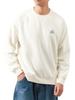 Converse Autumn Sweatshirt with Fleece Lining and Embroidered American Size L Men's Logo, Warm, Casual, Ivory,