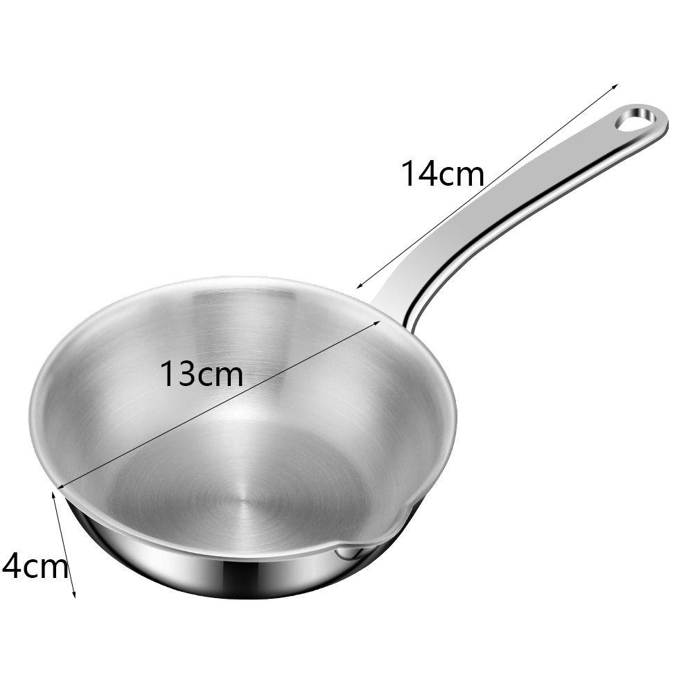 Diversion Port Stainless Steel Frying Egg Pan Silver Breakfast Cooking Pot  Complementary Food