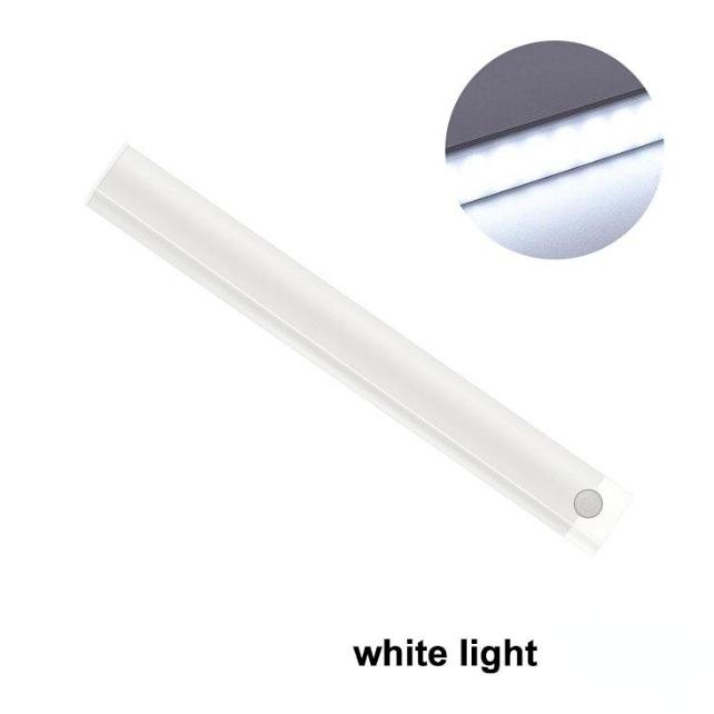 Светодиодный светильник с датчиком движения для шкафа, перезаряжаемый через USB светодиодный ночник, светильник для лестницы, шкафа, проход для комнаты, освещение шкафа