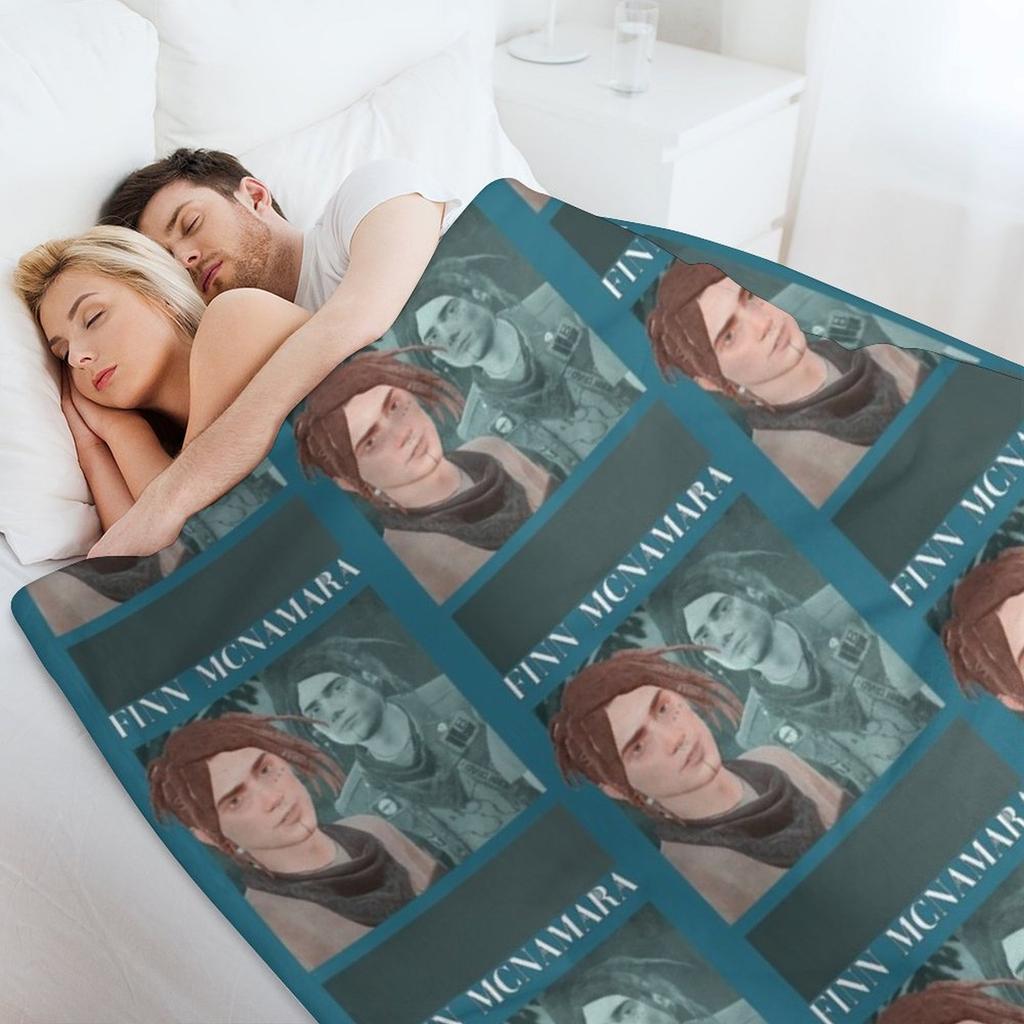 Finn McNamara Vintage Throw Blanket Flannel Comforter Thermals For Travel Soft Plush Plaid Blankets
