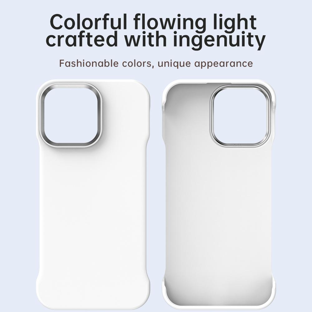 For iPhone 14 Pro Max Case Frameless Ultra Thin TPU + PET Phone Cover Reinforced Corners