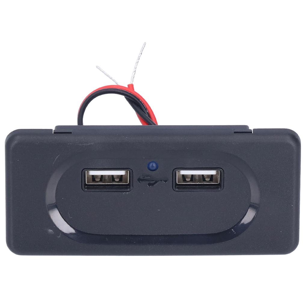 RV USB Charger High Speed Dual Port Intelligent Circuit Car Chargers Socket with Blue LED