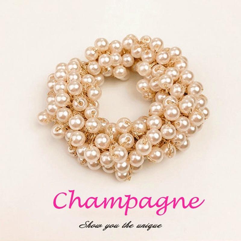 Резинка для волос, с имитацией жемчуга. В наборе 2шт