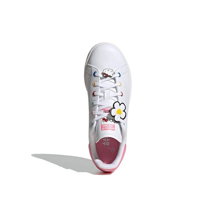 Кроссовки Hello Kitty x adidas Stan Smith J с цветочной вышивкой и бусинами для детей, белые/облачно-белые/нежно-розовые ID7230