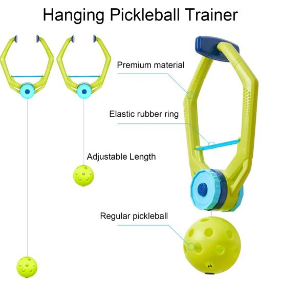 Тренажер для игры в пиклбол, непрерывный отскок мяча для игры в пиклбол со струной, инструмент для самостоятельной тренировки по теннису для всех возрастов и уровней мастерства