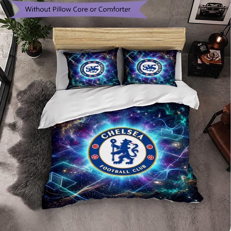 Набор постельного белья Chelsea FC, 3 предмета, мягкая микрофибра, пододеяльник с наволочками для спальни