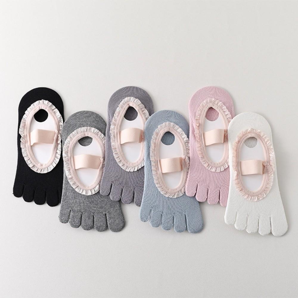 Soft Five Toes Pilates Sock Elastic Boat Socks Breathable Low-Ankle Socks Exercise