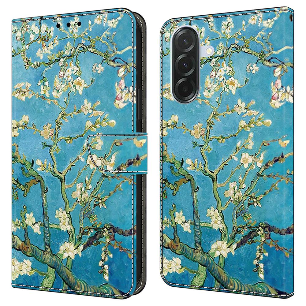 Для Samsung Galaxy A36 5G Кожаный чехол С принтом Узор Кошелек Подставка Флип-чехол для телефона