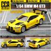 1/64 BMW M4 GT3 Race Miniature Model CCA MSZ 3" Zinc Alloy Toy Car Vehicle Free Wheels Diecast Metal Collection Gift For Kids
