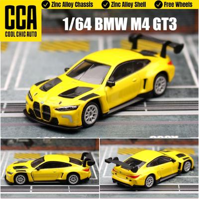 1/64 BMW M4 GT3 гоночная миниатюрная модель CCA MSZ 3" цинковый сплав игрушечный автомобиль транспортное средство свободные колеса литой металл коллекция подарок для детей