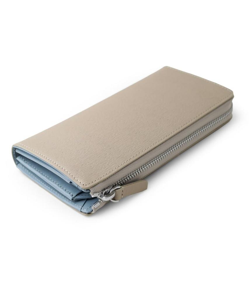 Novo II Zipper Long 972626 [IS/IT] L-shaped Wallet, Leather, Men's, Women's, Unisex, No. (Beige)