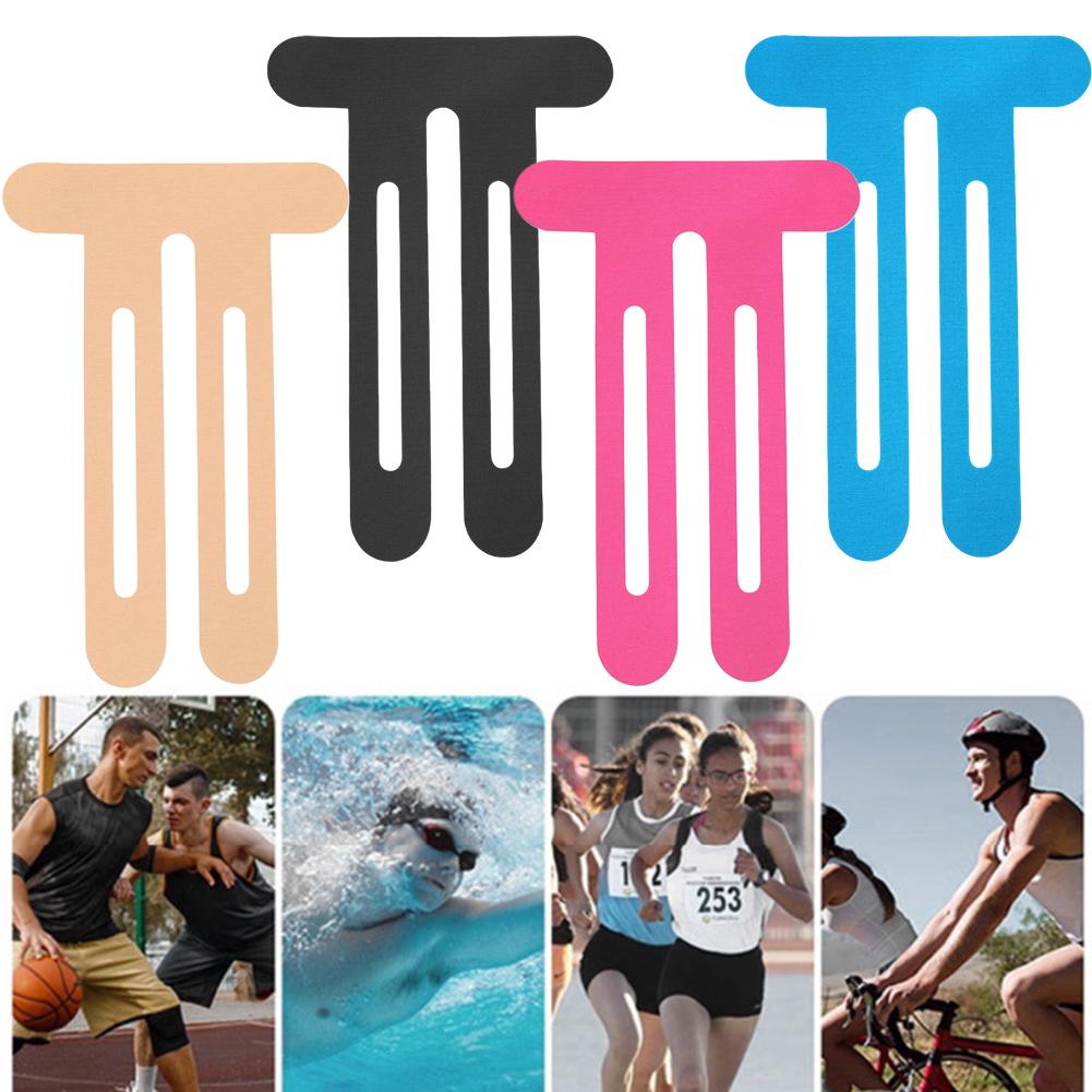 1-5 Комплектов Предварительно нарезанная Кинезиологическая лента Эластичная Коленная Спортивная лента Дышащие Спортивные Защитные Пластыри для Предотвращения Травм