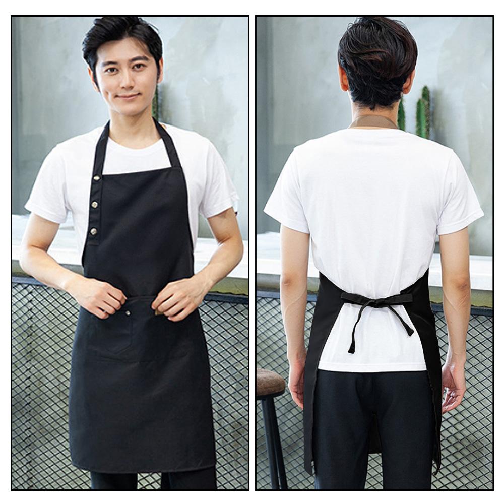 Cooking Baking Kitchen Accessory For Woman Men Chef Waiter Cafe Shop BBQ Hairdresser Canvas Kitchen Apron With Pocket