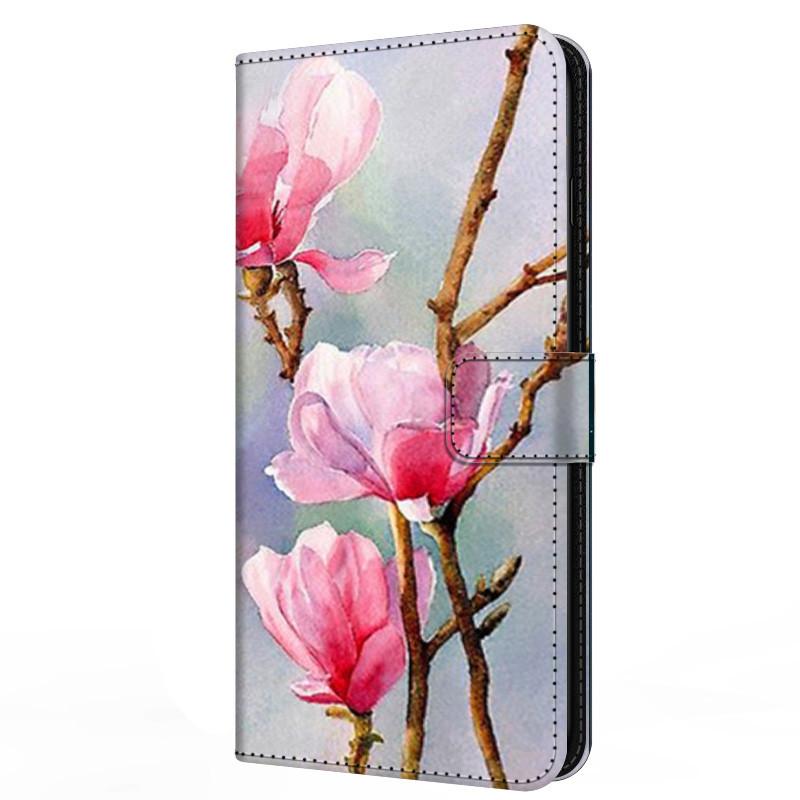 Кожаный чехол-книжка для Samsung A25 Кошелек Подставка Обложка-книга для Galaxy A15 4G 5G Магнитный Цветок Прекрасный A14 A34 A54 5G M13 4G