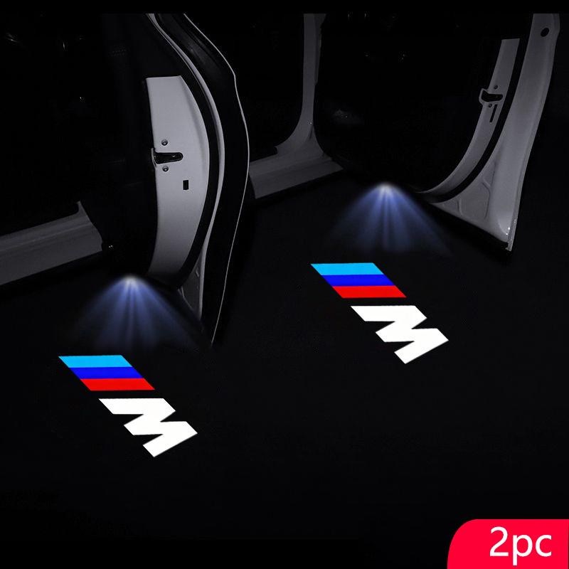 BBJT8 For BMW M Emblem F10 F20 F30 X1 F31 F49 E62 F40 F15 F25 F26 E83 E84 2Pcs Car Door Welcome Lights HD Projection Lamps Accessories