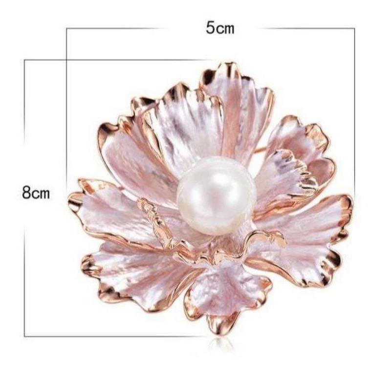 Brooch High-End Sense Niche High-End Women'S Silk Scarf Buckle Alloy Corsage Small Fragrant Wind Pearl Rhinestone High-End