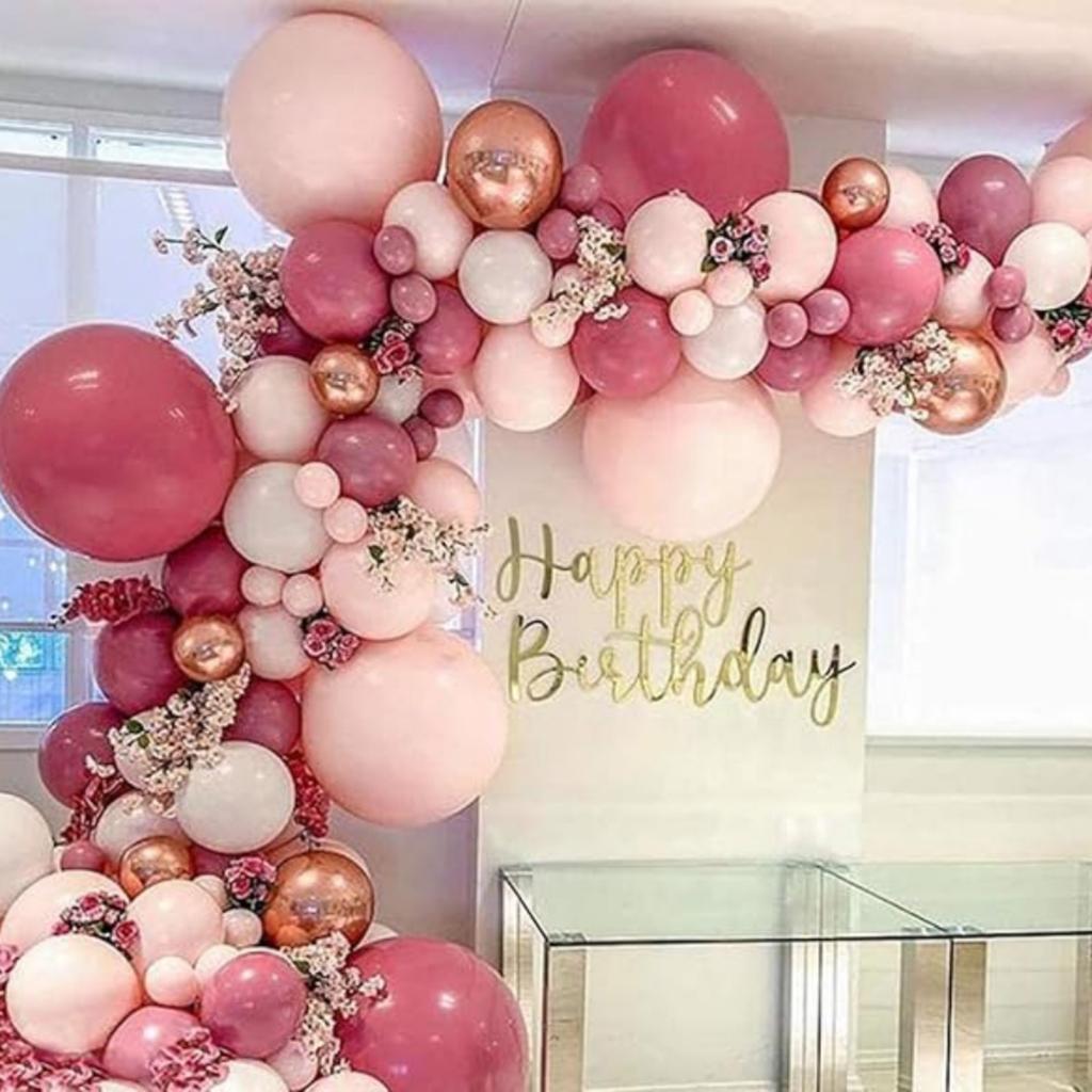 Balloon Arch Kit with Balloons Included Pink and Rose Glod Balloons of Different Sizes for Wedding Baby Shower New Years Birthday Party Supplies