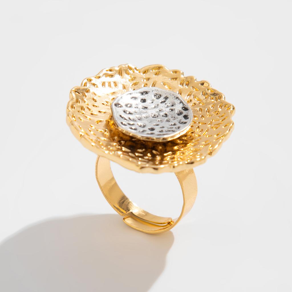 Повседневный стиль круглое полое кольцо из сплава старинный золотой цвет модные нерегулярные винтажные цветочные геометрические кольца на костяшки пальцев