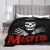 Misfits Хоррор Панк Рок Группа Одеяло Коралловый Флис Плюшевое Украшение Отдых Легкие Пледы для Путешествий Постельные Принадлежности Пледы