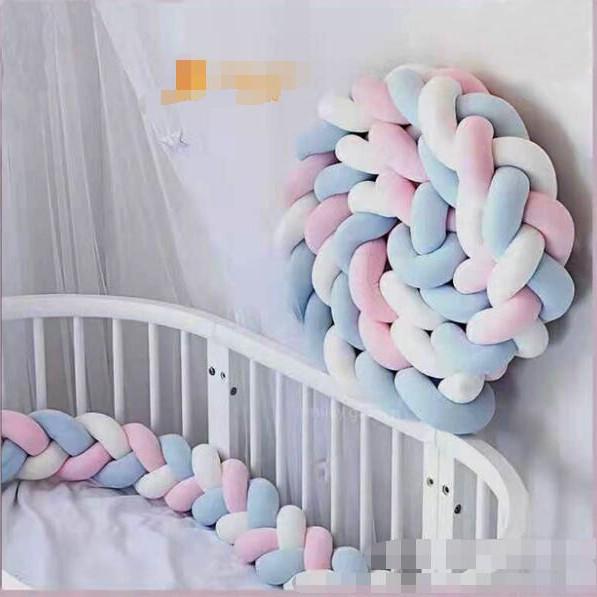 Скандинавская датская вязаная подушка-шар с узлом - Плетеный декор для детской комнаты и бортик для кровати