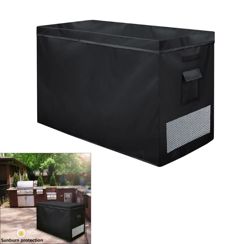 Dustproof Cover with Elastic Bottom for 14-16 Cubic Feet Deep Freezer Waterproof Protective Double Zippered Freezer Cover