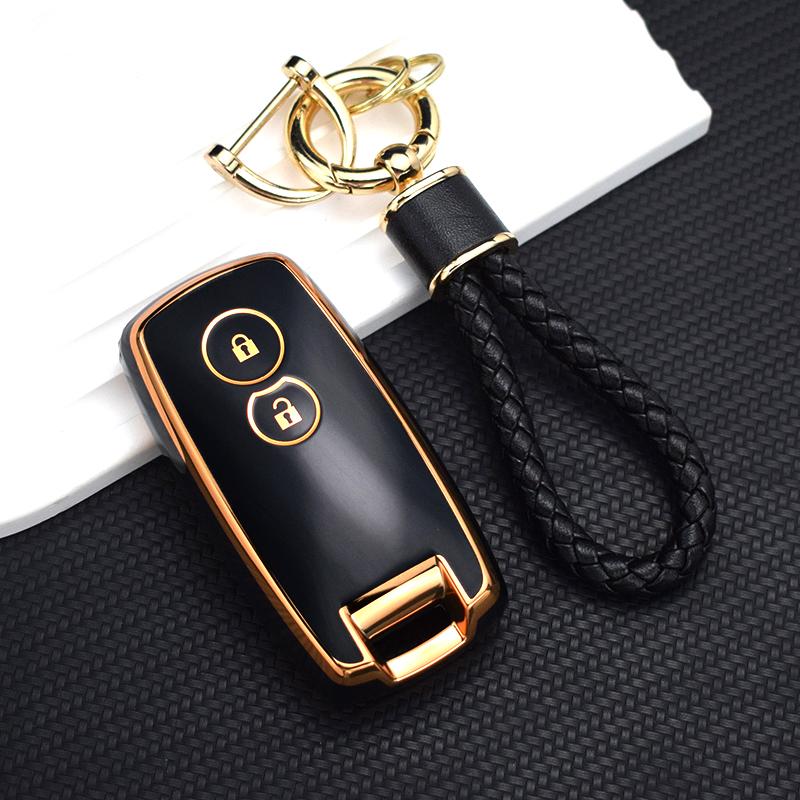 Auto Key Cover Keychain For Suzuki Swift Grand Vitara SX4 Scorss XL-7 2Buttons TPU Car Remote Key Shell Fob Cover Case Holder Protector