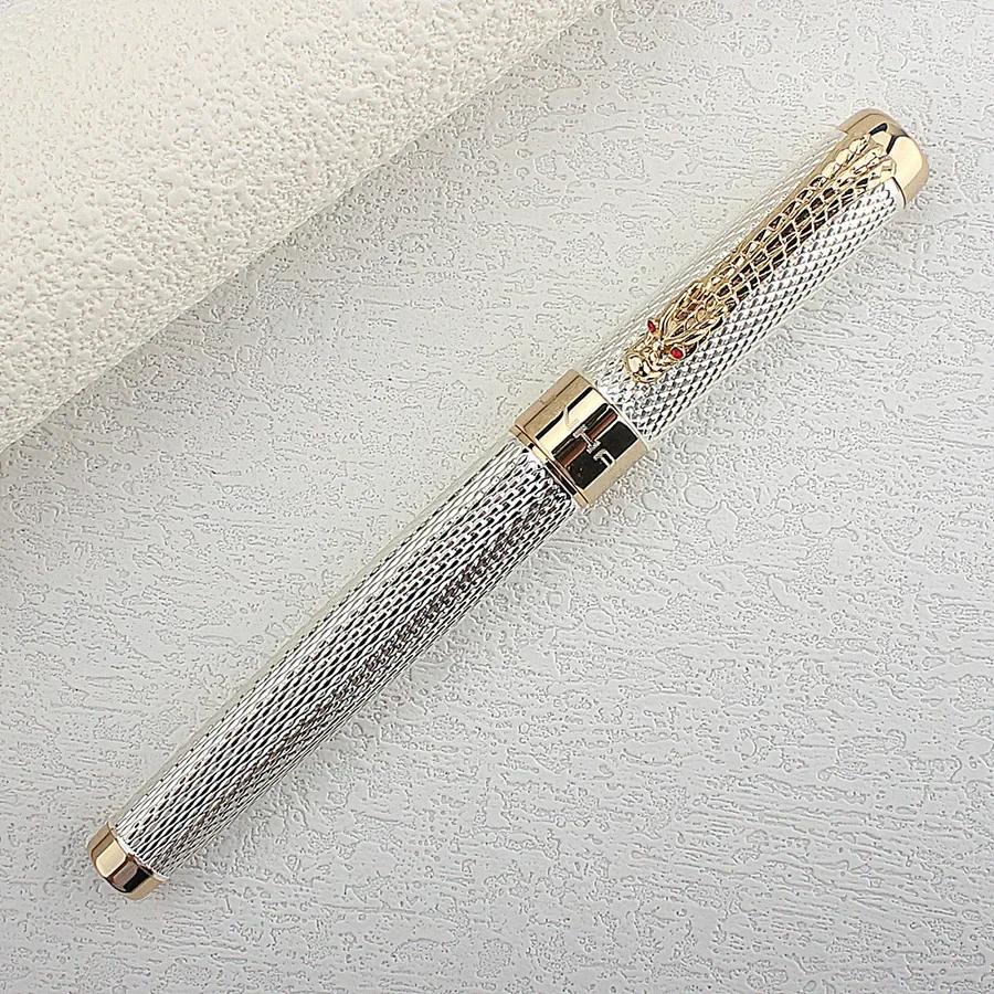 Jinhao 1200 Металлический набор роллеров с чернилами в коробке Золотой/Серебряный Деловые Офисные Школьные принадлежности Шариковая ручка