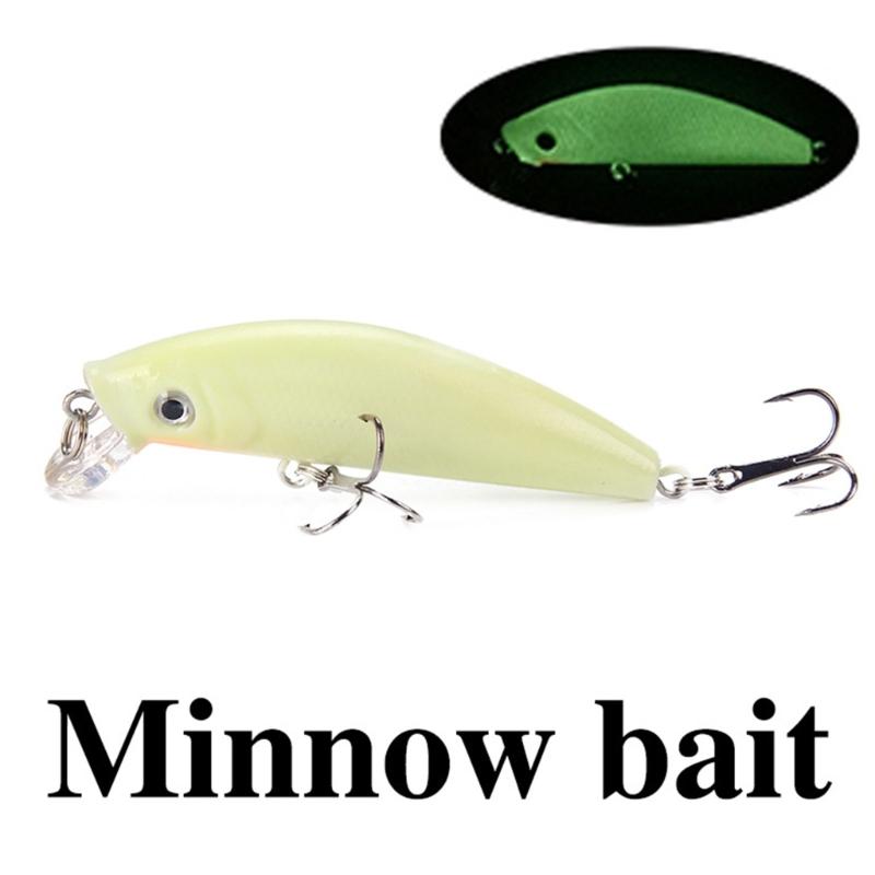 5 шт. Светящиеся в темноте Рыболовные снасти Блесны Рыболовные приманки Воблеры Приманки на рыбу Искусственные Жесткие приманки Воблер-крэнкбейт